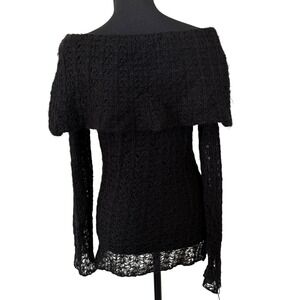 DKNY Black Off-the-Shoulder Sweater